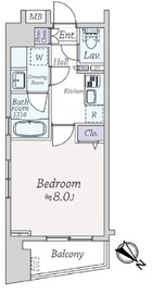 クオリア銀座3丁目 5階 間取り図