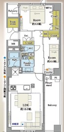 アトラス江戸川アパートメント 4階 間取り図