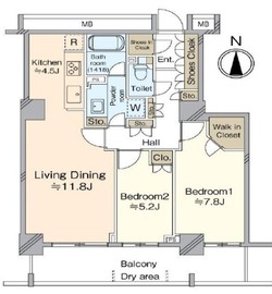 キャナルワーフタワーズウエストタワー 5階 間取り図