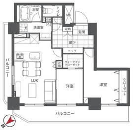 グローリオタワー巣鴨 23階 間取り図