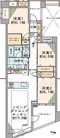 クレッセント東中野レジデンス 3階 間取り図