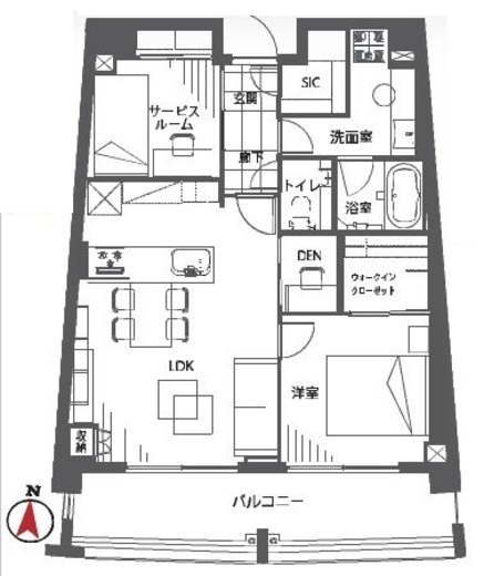 品川Vタワー テラス棟 3階 間取り図