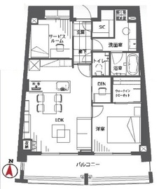 品川Vタワー テラス棟 3階 間取り図