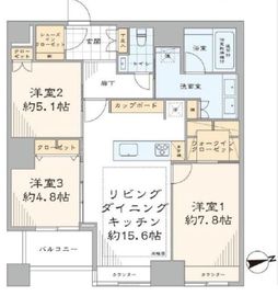 高輪ザ・レジデンス 17階 間取り図