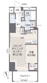 ルジェンテ新宿御苑前 3階 間取り図