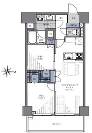シャンボール三軒茶屋 5階 間取り図