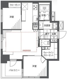 グランディ市谷柳町 6階 間取り図