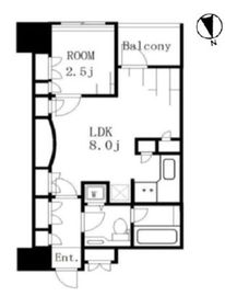 アクシア新宿御苑 2階 間取り図