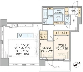 ザ・パークタワー東京サウス 4階 間取り図