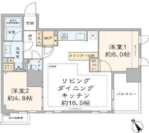 ファミール東銀座グランスイートタワー 9階 間取り図