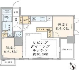 ファミール東銀座グランスイートタワー 9階 間取り図