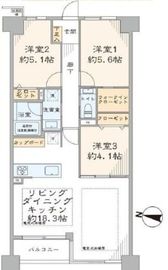 アクス御殿山 14階 間取り図
