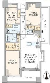 コスモ高輪シティフォルム 9階 間取り図