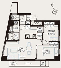 コートシティ木場 8階 間取り図