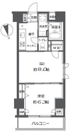 日神デュオステージ浅草松が谷 8階 間取り図