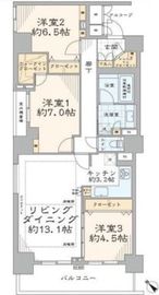 日暮里アインスタワー 27階 間取り図