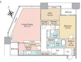 青山パークタワー 12階 間取り図