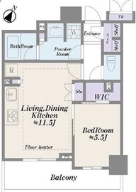 ブリリアタワー有明ミッドクロス 13階 間取り図