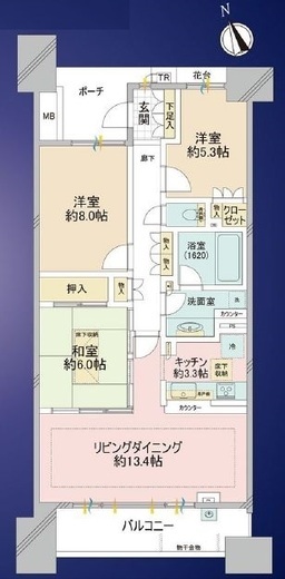 グランエスタ 8階 間取り図