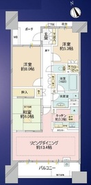 グランエスタ 8階 間取り図