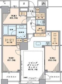 ザ・東京タワーズ ミッドタワー 35階 間取り図