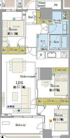 ザ・東京タワーズ ミッドタワー 37階 間取り図