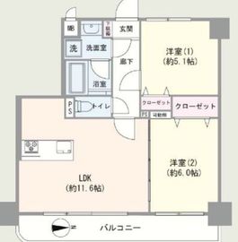 グレイス錦糸町 8階 間取り図