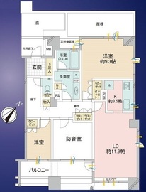 ピアース東京インプレイス 14階 間取り図