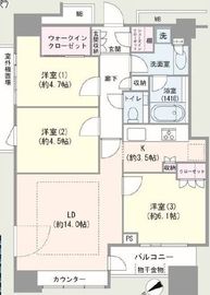 アトラスタワー西新宿 20階 間取り図