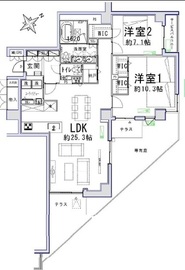 等々力グランドヒルズ 1階 間取り図