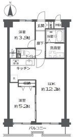 セザール錦糸町 4階 間取り図