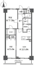 セザール錦糸町 7階 間取り図