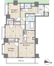 ライオンズマンション東向島第2 4階 間取り図