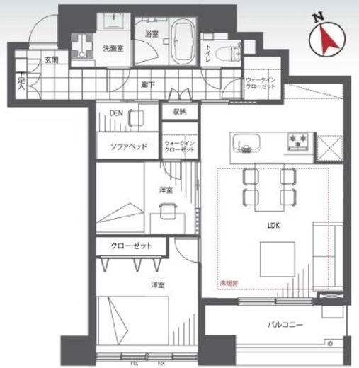 ザ・タワーズ台場 ウエスト 11階 間取り図
