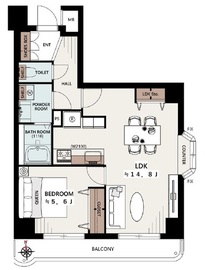 藤和シティコープ南大塚 5階 間取り図