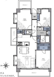 中野方南町グランドハイツ 6階 間取り図