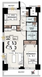 グリーンキャピタル桜新町 2階 間取り図