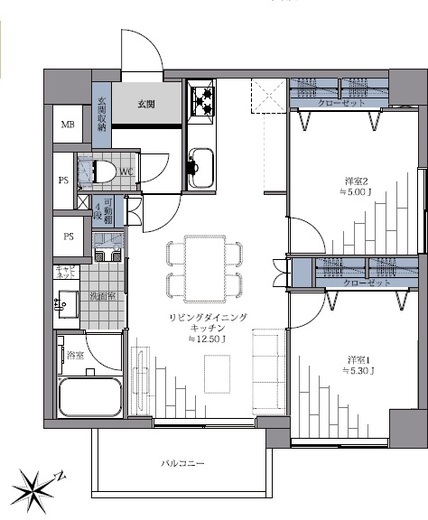高円寺ナショナルコート 3階 間取り図