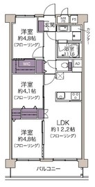 日商岩井芦花公園マンション 3階 間取り図