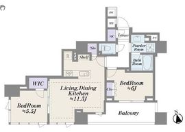 アルビオ・ザ・タワー千代田飯田橋 3階 間取り図
