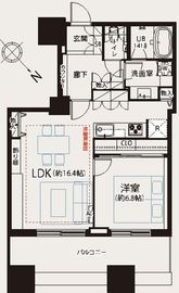 芝浦アイランド ケープタワー 43階 間取り図