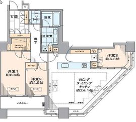 白金タワー 26階 間取り図
