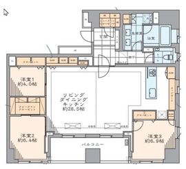 パークハウス平河町 13階 間取り図