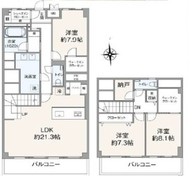 広尾マンション 6階 間取り図