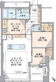 プレミスト赤坂檜町公園 4階 間取り図
