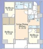 プラウドタワー芝浦 13階 間取り図