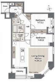 グラーサ銀座イースト 4階 間取り図