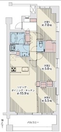 ザ・パークハウス三鷹櫻邸 2階 間取り図