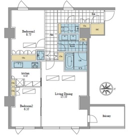フォレストテラス鳥居坂 3階 間取り図