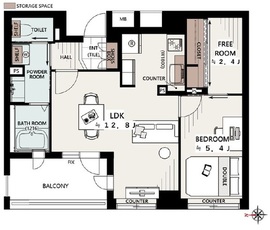 アトラス野毛山 5階 間取り図